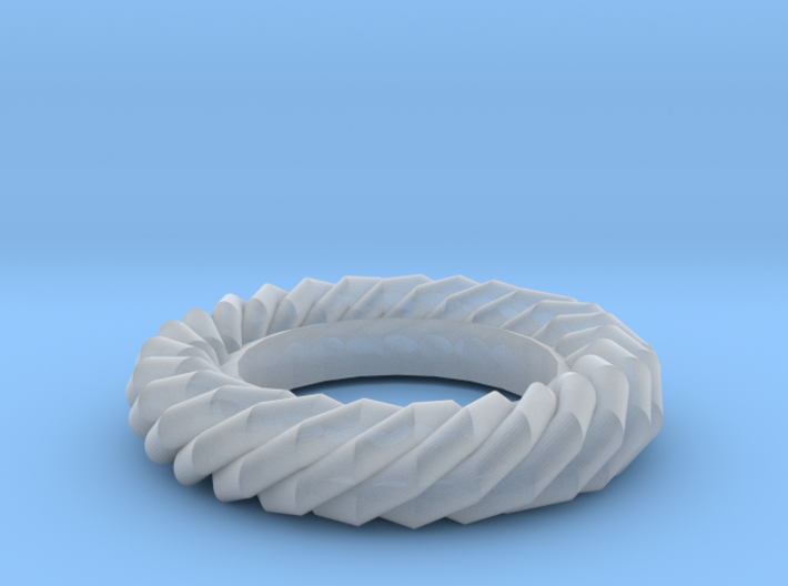 Twist ring gold 3d printed