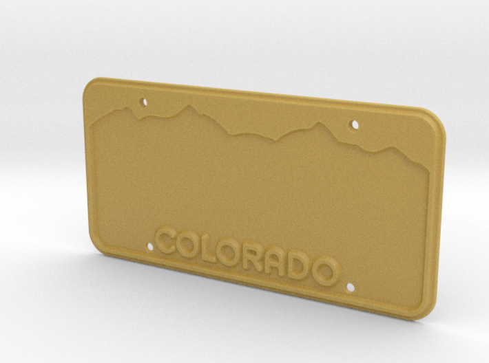 1:10 Scale Custom License Plate - CO 3d printed