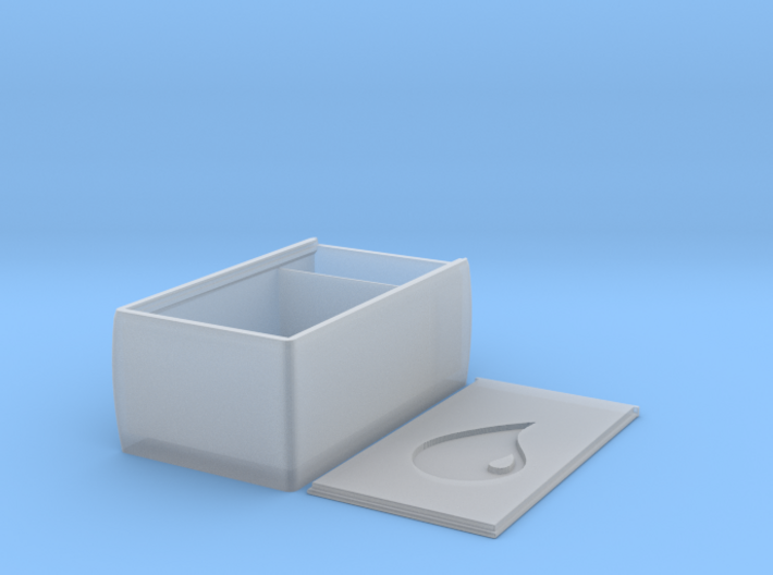 Super Tough Sliding Lid Deckbox (Blue Mana) 3d printed