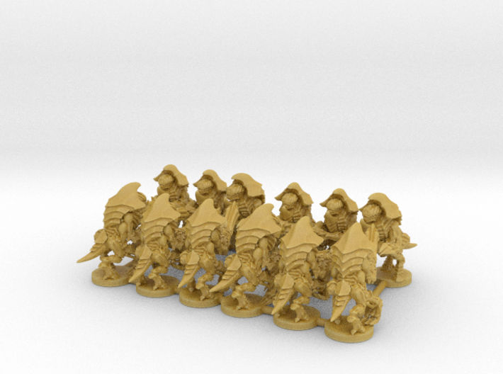 Alien Bug Sentry 12 Bases with one unit per base 3d printed