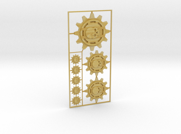 Mechanical Cult Gear Icons 3d printed