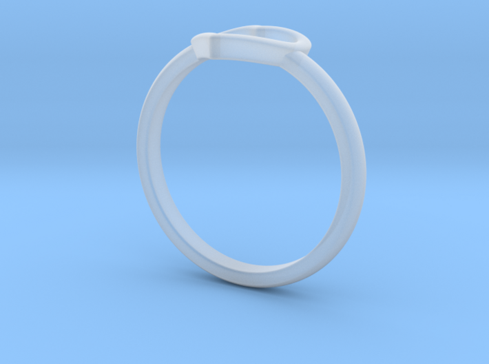 Simple open heart ring 3d printed