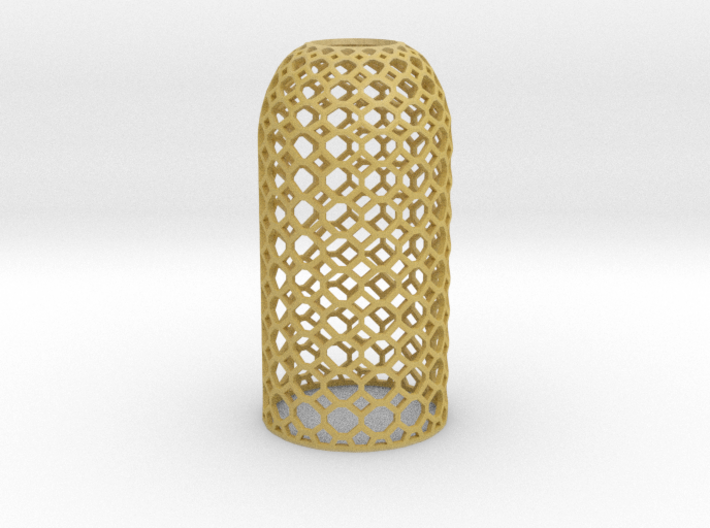 Lampshade_dome_honey_wire 3d printed