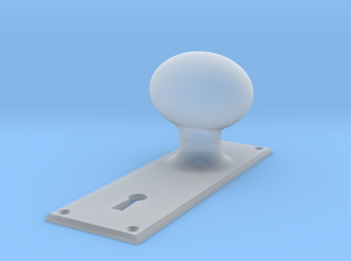 GE Cab Door Knob and Plate 3d printed