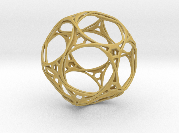 Looped docecahedron 3d printed