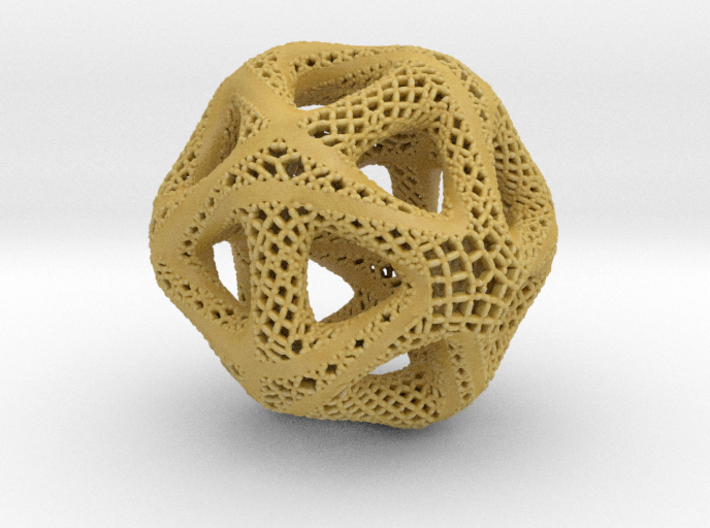 Perforated Twisted Icosahedron Type 2 3d printed