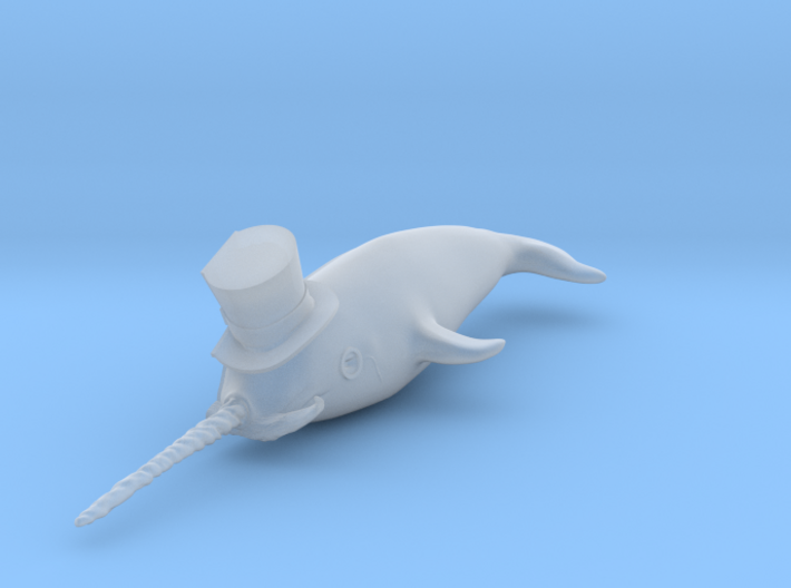 Top Hat Narwhal 3d printed