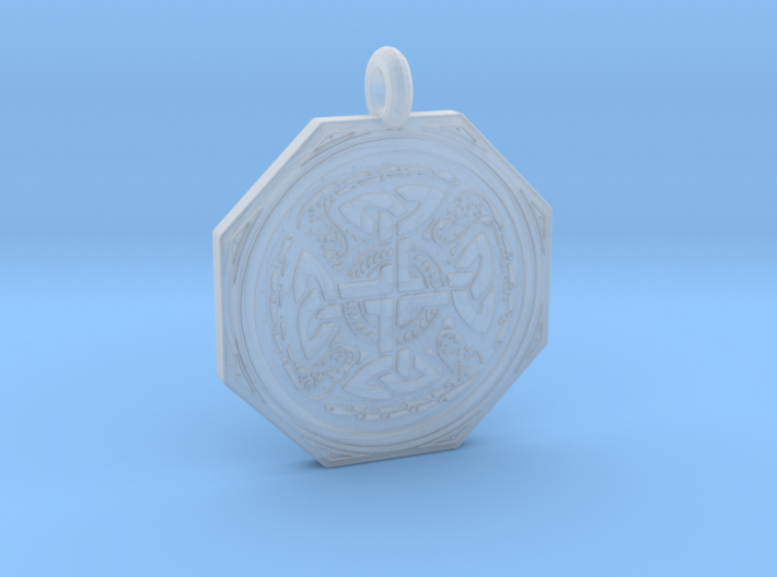 Celtic Cross Octogonal Pendant 3d printed