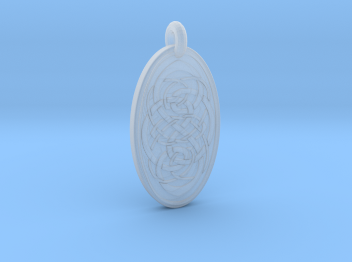 Knotwork - Oval Pendant 3d printed