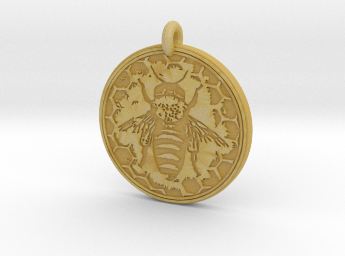 Honey Bee Animal Totem Pendant 3d printed
