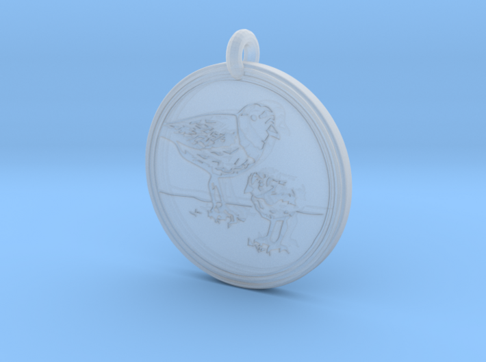 Piping Plover Animal Totem Pendant 3d printed