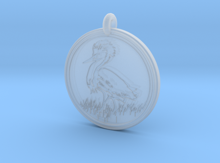 Snowy Egret Animal Totem Pendant 3d printed