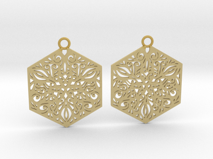 Ornamental earrings 3d printed