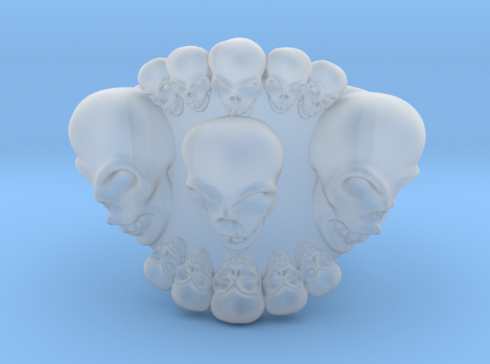 Multi Skulls Ring For Bikers And Lovers Can Be Per 3d printed