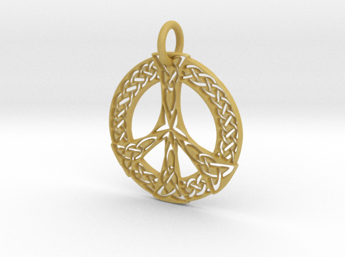 Celtic Peace Pendant 3d printed