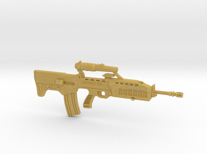 Bullpup rifle 5.56 in 1/6 scale 3d printed