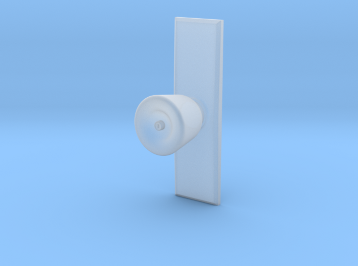 Door Knob with backing plate in 1:6 scale 3d printed
