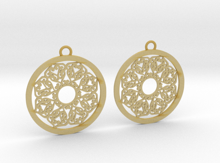 Ornamental earrings no.2 3d printed