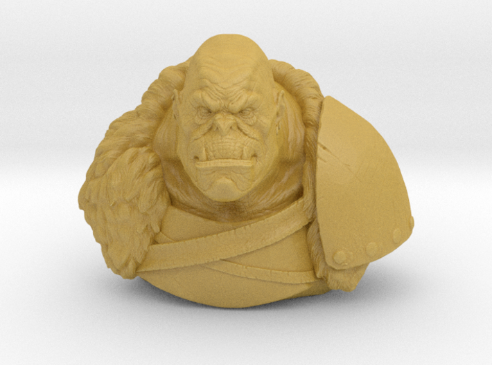 Orc chief bust 3d printed 