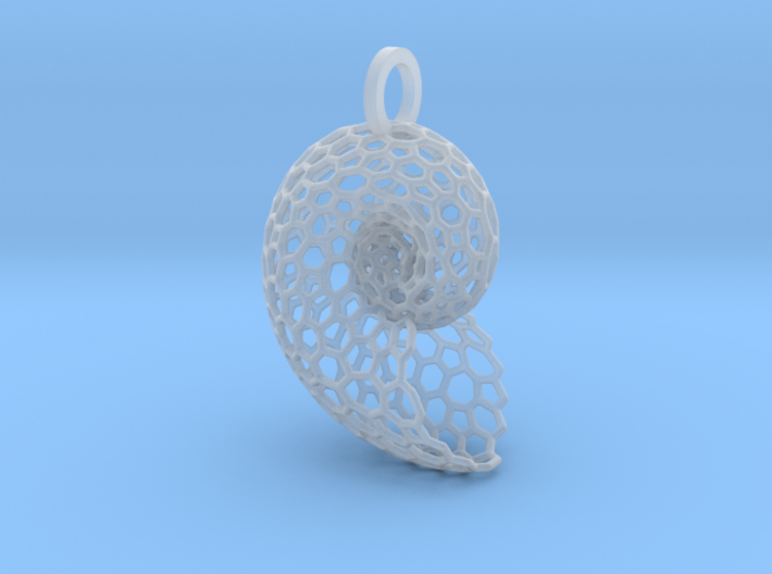 Voronoi Shell Pendant 3d printed