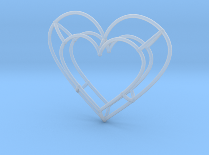 Medium Open Heart Pendant 3d printed