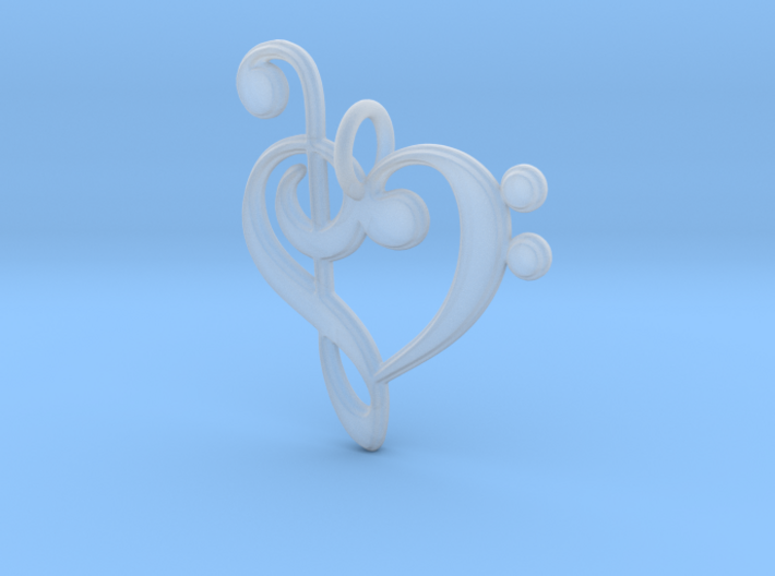 Love Music Pendant 3d printed