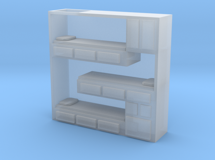 HO Scale Stacked Bunks 3d printed
