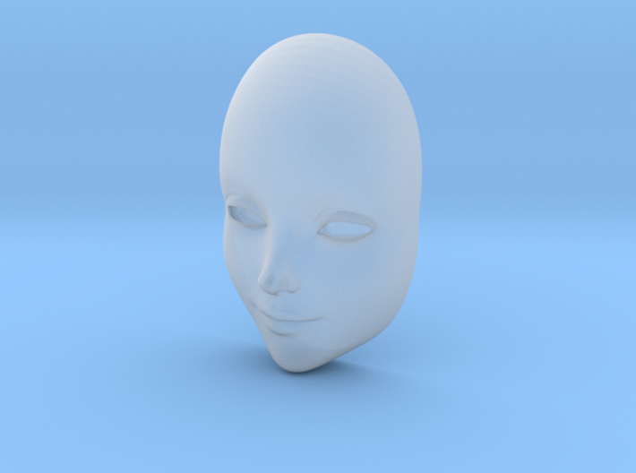 Blank Venetian Mask - Female 1 (Tiny, Flatback) 3d printed