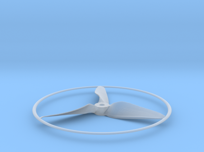 Drone Propeller - 5&quot; CW Pusher With Rim 3d printed
