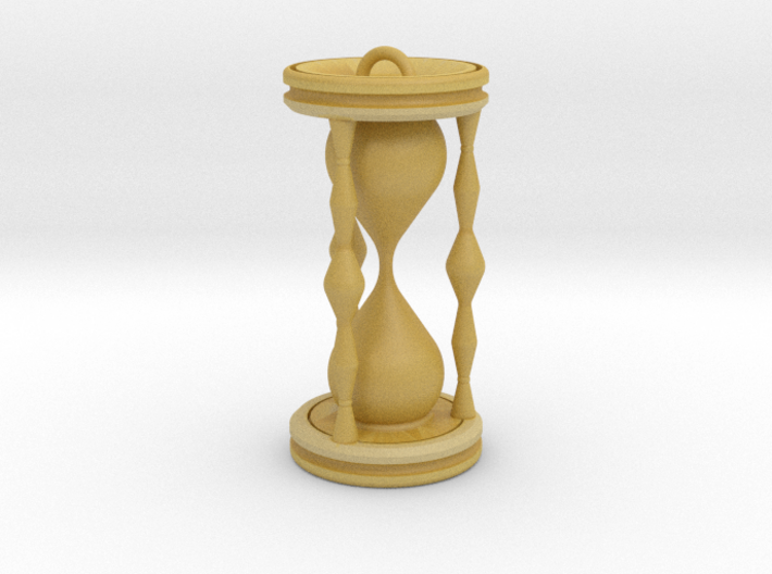 Hourglass pendant 3d printed