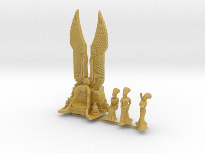 15mm scale Cleopatra Throne with Cleopatra sitting 3d printed