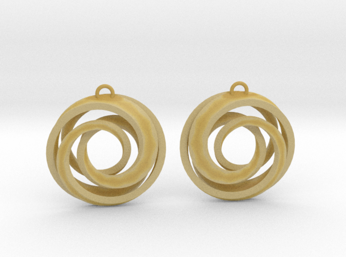 Geometrical earrings no.22 3d printed