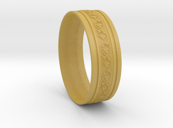 Wedding Gold Ring KTWR03 by KTkaRAJ 3d printed