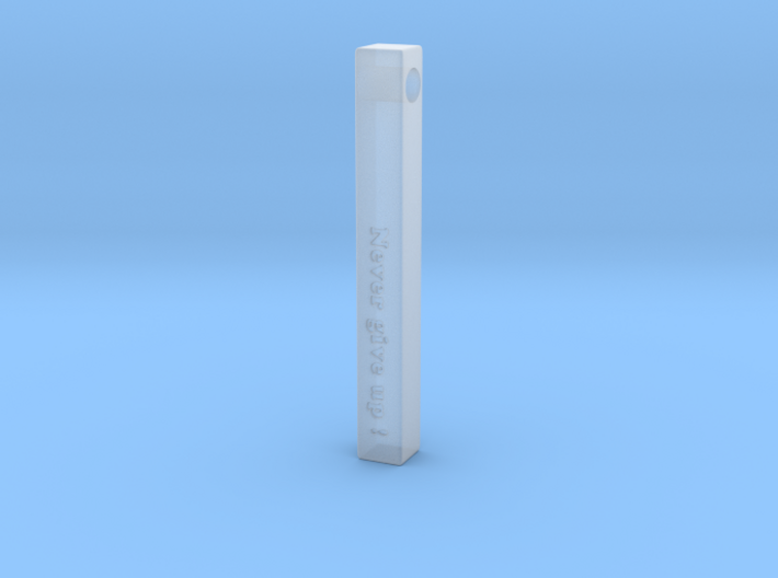 Vertical Bar Pendant &quot;Never give up&quot; 3d printed