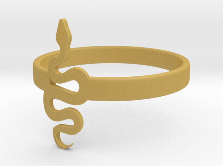 KTFRD05 Filigree Snake Geometric Ring design 3D Pr 3d printed