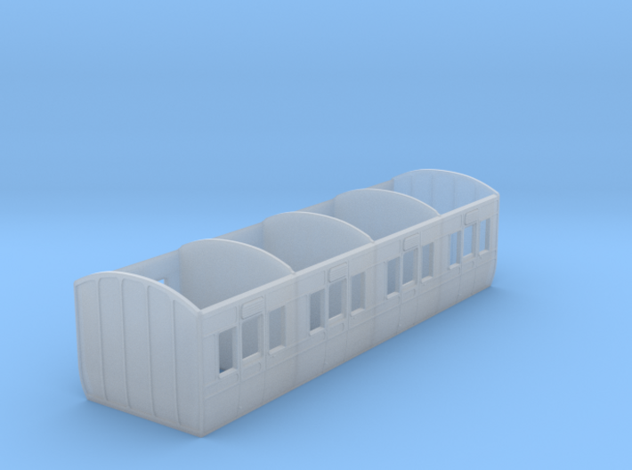GWR 6 wheel 4 compartment first carriage diagram R 3d printed