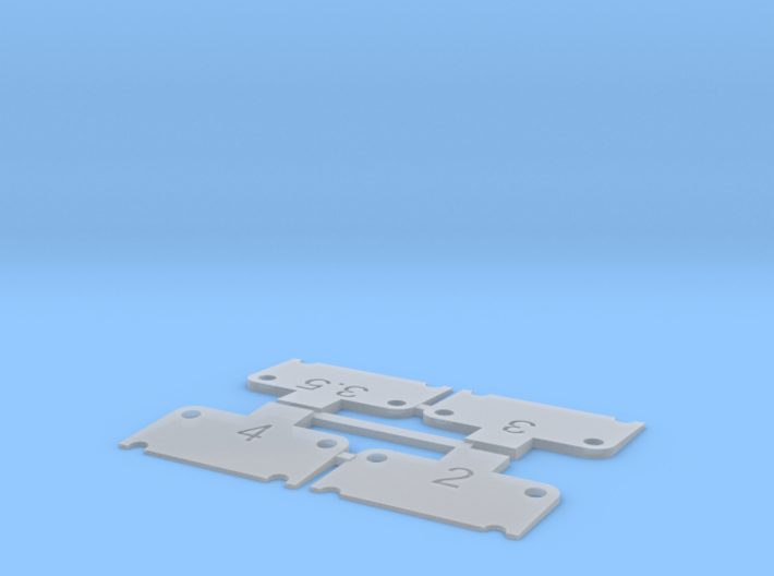 Traxxas-compatible Squat Shims 2-4 Degree Set 3d printed