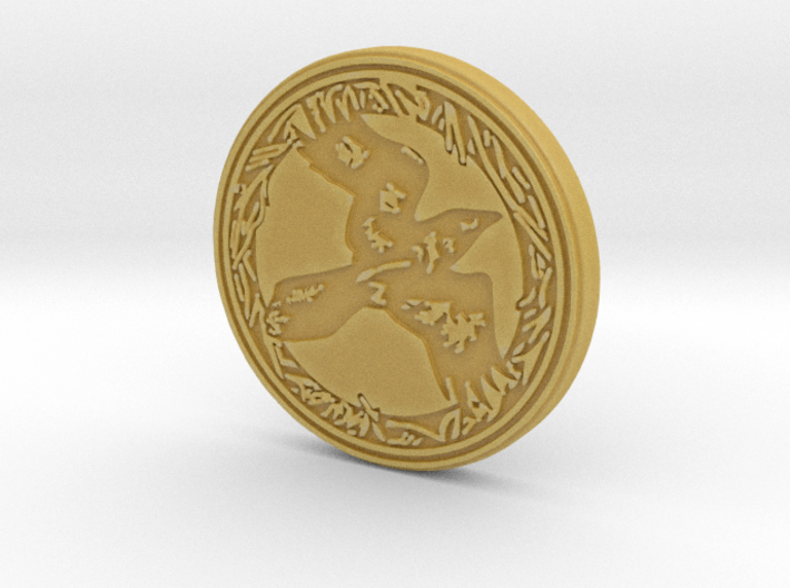 Raven animal totem token ( customized) 3d printed