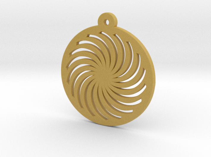 KTPD01 Spiral Die Cutting Pendant Jewelry 3d printed