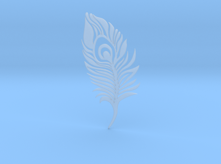 Peacock Feather Bookmark 3d printed