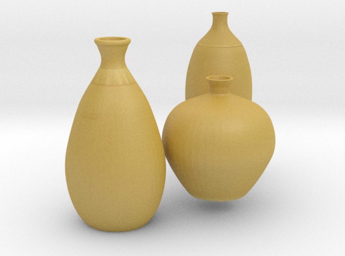 Modern Miniature 1:24 Vase Set 3d printed 