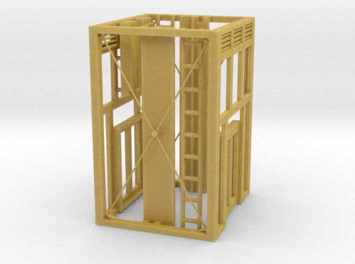 Aufzug Ein- Ausstieg offene Stahlkonstruktion beid 3d printed