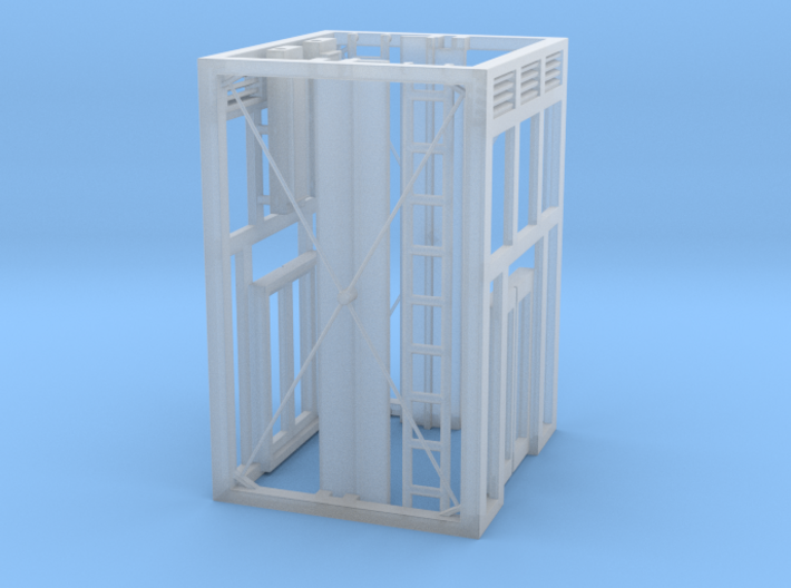 Aufzug Ein- Ausstieg offene Stahlkonstruktion beid 3d printed