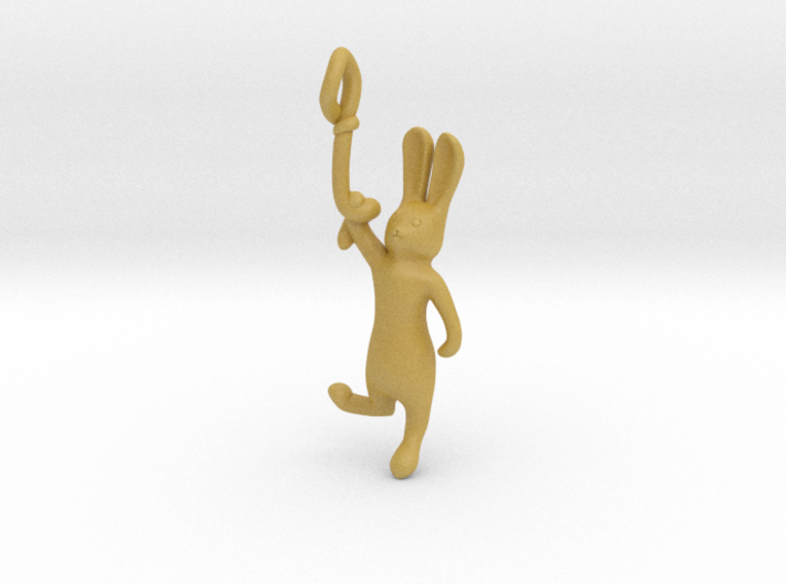 Rabbit-keychain 3d printed