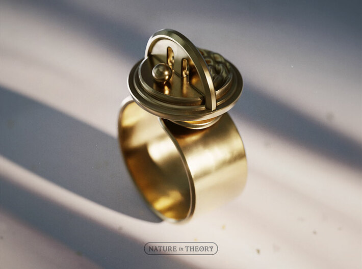 Wave-Particle Duality ✦ Signet Ring ✦ Size 5-6 3d printed 