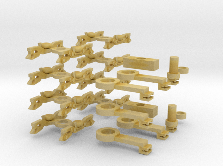 Adelante robust bogies and coupling arms 3d printed