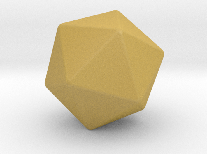 Icosahedron Rounded V1 - 10mm 3d printed 