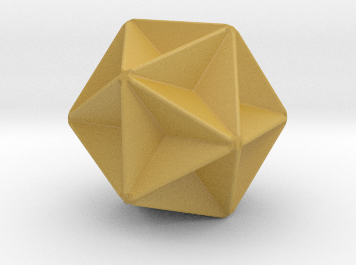 Great Dodecahedron - 10mm - Rounded V1 3d printed