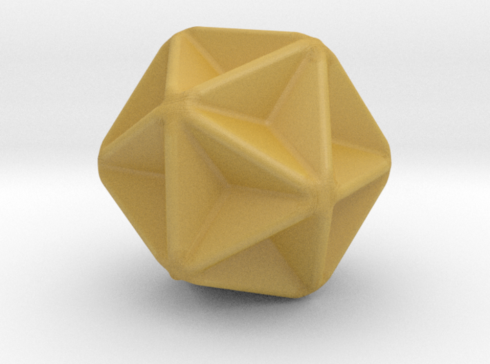 Great Dodecahedron - 10mm - Rounded V2 3d printed