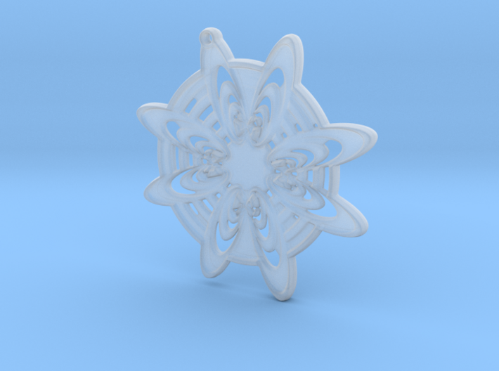 Snowflake pendant 3d printed